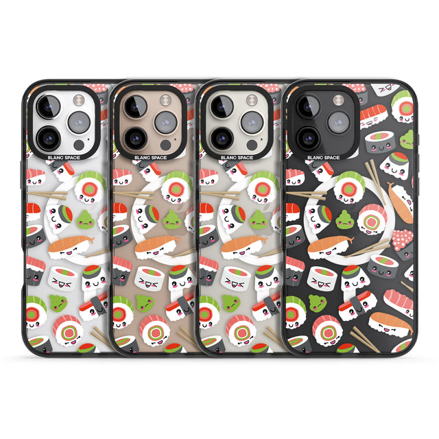 iPhone 16 Pro Max Kawaii Sushi Mix Black Impact Phone Case