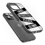 iPhone 16 Pro Max Black Stripes I'm Not Interested Black Impact Phone Case