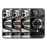 iPhone 16 Pro Max Black Stripes I'm Not Interested Black Impact Phone Case