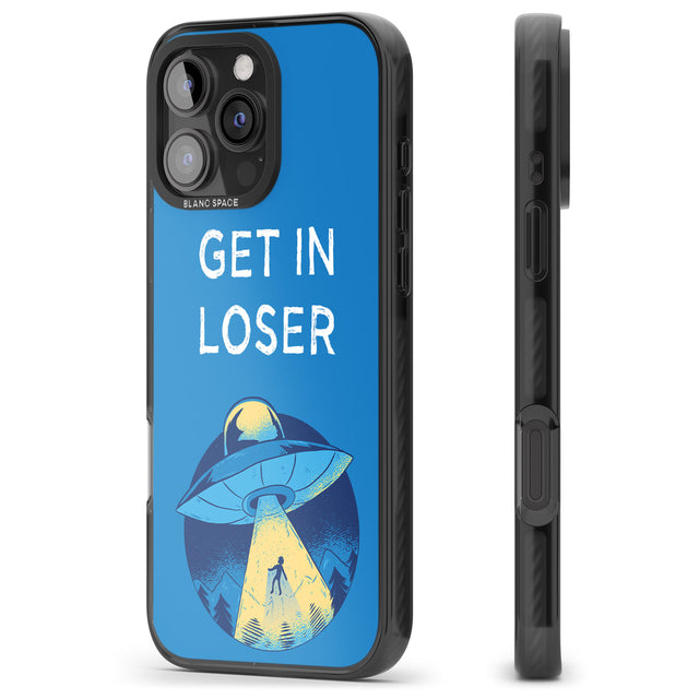 iPhone 16 Pro Max Get in Loser UFO Black Impact Phone Case