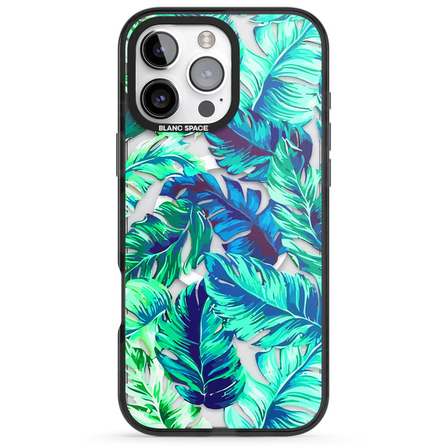 iPhone 16 Pro Max Tropical Palms Black Impact Phone Case