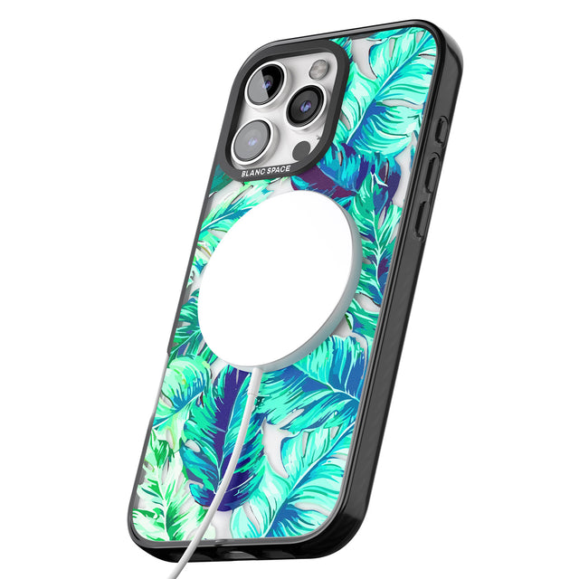 iPhone 16 Pro Max Tropical Palms Black Impact Phone Case