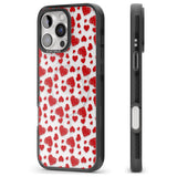 iPhone 16 Pro Max Sketched Heart Pattern Black Impact Phone Case