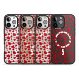 iPhone 16 Pro Max Sketched Heart Pattern Black Impact Phone Case