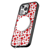 iPhone 16 Pro Max Sketched Heart Pattern Black Impact Phone Case