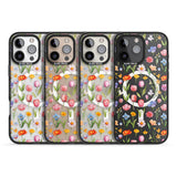 iPhone 16 Pro Max Small Flower Mix Black Impact Phone Case + Magsafe