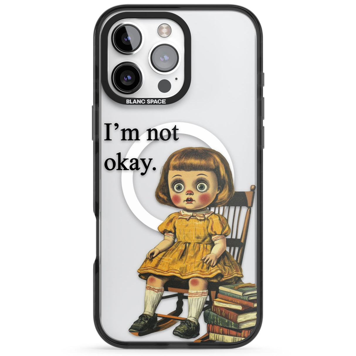 I'm Not Okay Black Impact Magsafe Phone Case for iPhone 16 Pro, iPhone 16 Pro Max