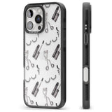 iPhone 16 Pro Max Eyelash Makeup Pattern Black Impact Phone Case