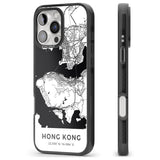 iPhone 16 Pro Max Map of Hong Kong Black Impact Phone Case