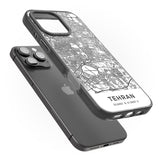 iPhone 16 Pro Max Map of Tehran, Iran Black Impact Phone Case