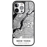 iPhone 16 Pro Max Map of New York, New York Black Impact Phone Case