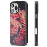 iPhone 16 Pro Max Pink Roses Photograph Black Impact Phone Case