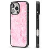 iPhone 16 Pro Max Bright Pink Onyx Marble Texture Black Impact Phone Case