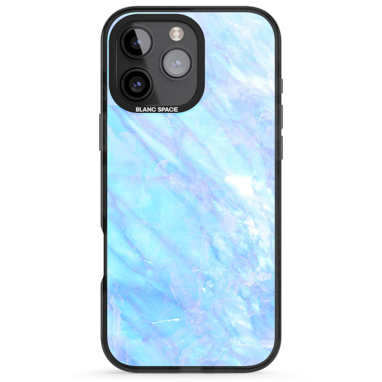 iPhone 16 Pro Max Iridescent Crystal Marble Black Impact Phone Case