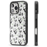 iPhone 16 Pro Max Watercolour Panda Pattern Black Impact Phone Case