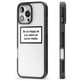 iPhone 16 Pro Max Happy on Social Media Black Impact Phone Case