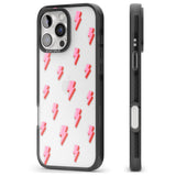 iPhone 16 Pro Max Pink Bolt Pattern Black Impact Phone Case