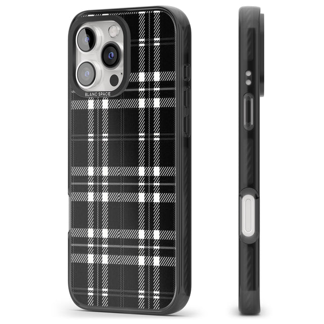 iPhone 16 Pro Max Divine Black Plaid Black Impact Phone Case