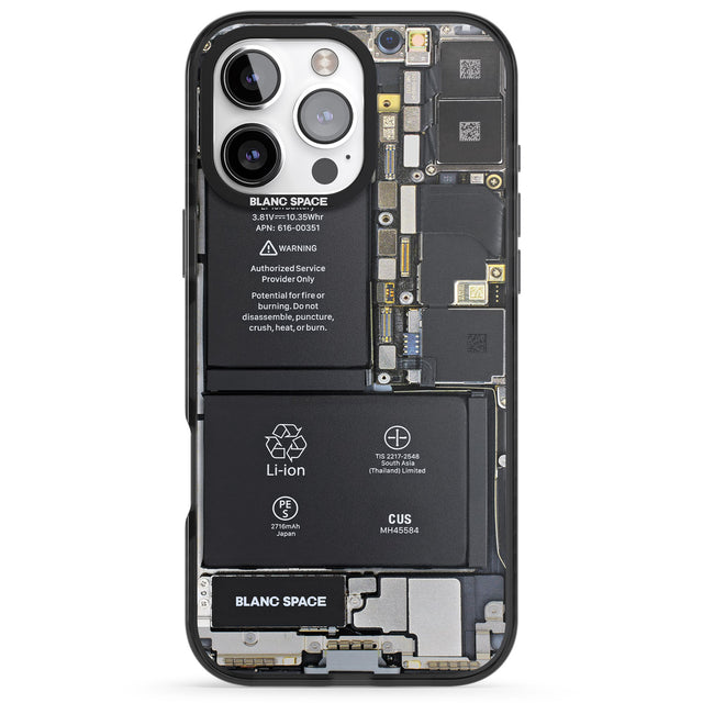 iPhone 16 Pro Max Circuit Board Black Impact Phone Case