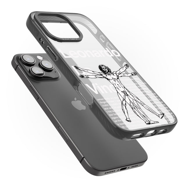 iPhone 16 Pro Max Vitruvian Man Black Impact Phone Case