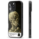 iPhone 16 Pro Max Skull of a Skeleton with Burning Cigarette Black Impact Phone Case