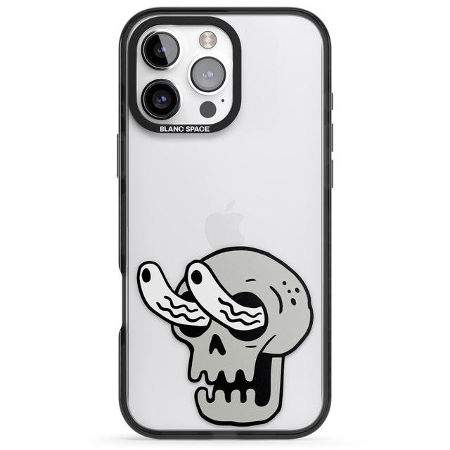 iPhone 16 Pro Max Skull Eyes Black Impact Phone Case