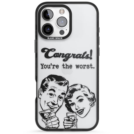 Congrats! You're the worst Black Impact Phone Case for iPhone 16 Pro, iPhone 16 Pro Max