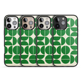 iPhone 16 Pro Max Retro Green Circles Black Impact Phone Case