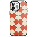 iPhone 16 Pro Max Abstract Retro Shapes: Psychedelic Pattern Black Impact Phone Case