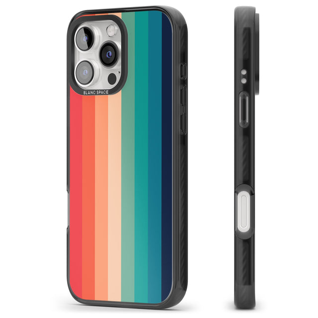 iPhone 16 Pro Max Retro 70's Colour Palette Black Impact Phone Case