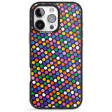 iPhone 16 Pro Max Multicolour Polka-dot Fiesta (Purple) Black Impact Phone Case