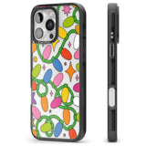 iPhone 16 Pro Max Festive Lights Pattern Black Impact Phone Case