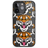 iPhone 16 Pro Max Fierce Jungle Tigers Black Impact Phone Case