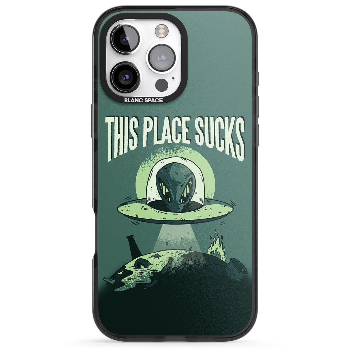 iPhone 16 Pro Max EARTH SUCKS Black Impact Phone Case