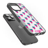 iPhone 16 Pro Max Strawberry Patch Black Impact Phone Case