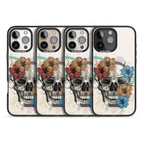 iPhone 16 Pro Max Sugar Skull Floral Black Impact Phone Case