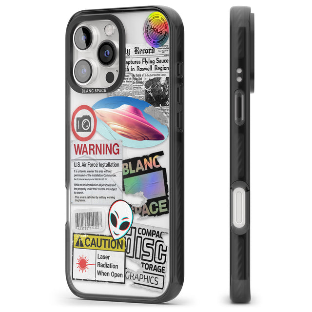 iPhone 16 Pro Max Cosmic Encounters Black Impact Phone Case