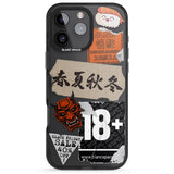 iPhone 16 Pro Max Asian Sticker Mix Black Impact Phone Case