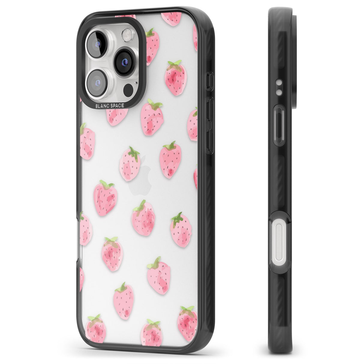 iPhone 16 Pro Max Classic Strawberry Black Impact Phone Case