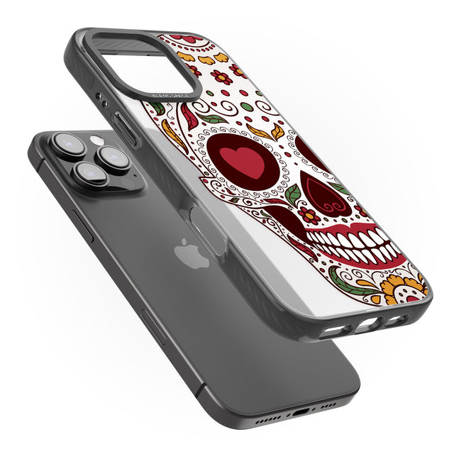 iPhone 16 Pro Max Autumn Sugar Skull Black Impact Phone Case