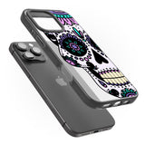 iPhone 16 Pro Max Violet Sugar Skull Black Impact Phone Case