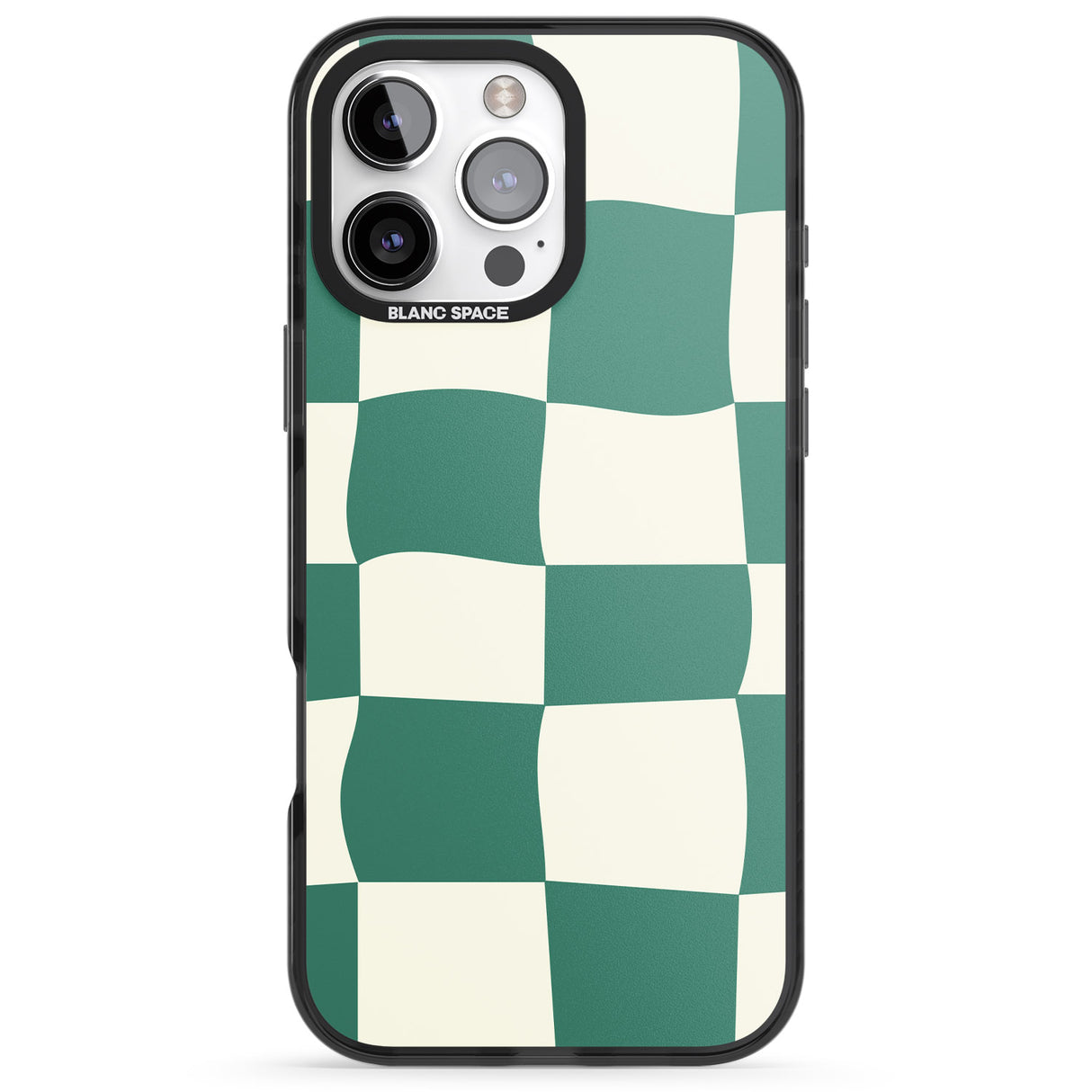 Green & Cream Wavy Check