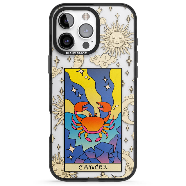 iPhone 16 Pro Max Celestial Zodiac - Cancer Black Impact Phone Case + Magsafe