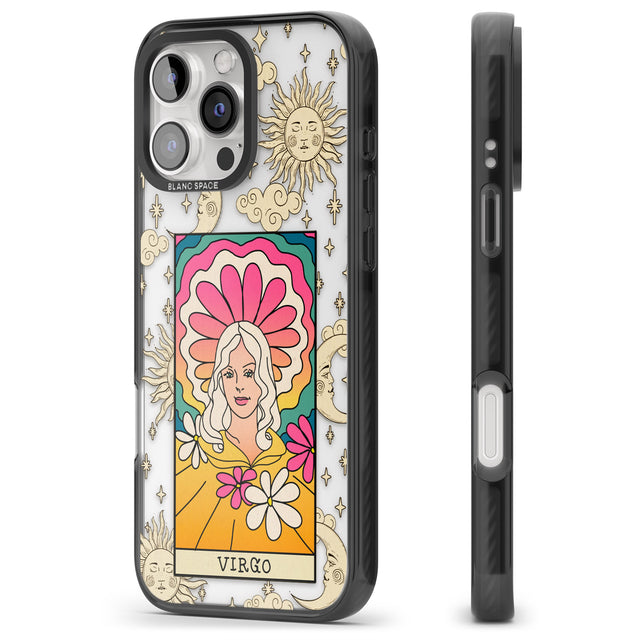 iPhone 16 Pro Max Celestial Zodiac - Virgo Black Impact Phone Case + Magsafe