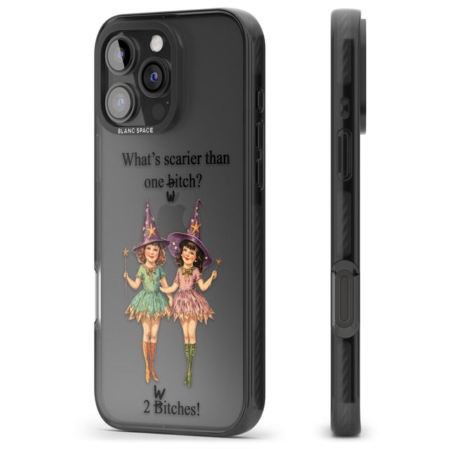 Two Witches Black Impact Phone Case for iPhone 16 Pro, iPhone 16 Pro Max