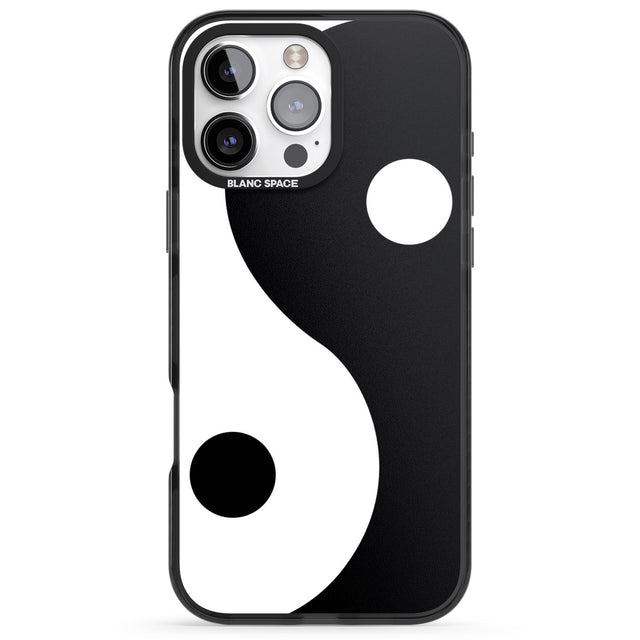 iPhone 16 Pro Max Large Yin Yang Black Impact Phone Case