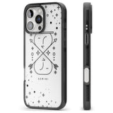 iPhone 16 Pro Max Gemini Emblem - Transparent Design Black Impact Phone Case