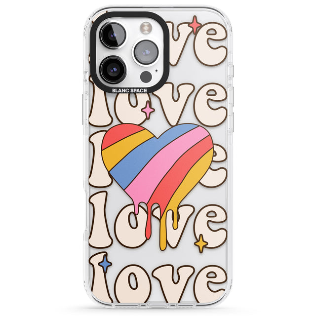 iPhone 16 Groovy Love Clear Impact Phone Case