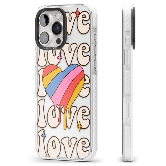 iPhone 16 Groovy Love Clear Impact Phone Case