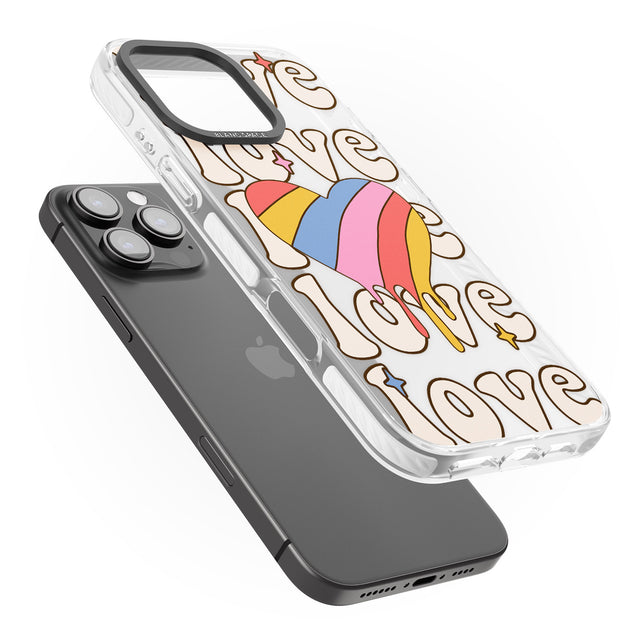 iPhone 16 Groovy Love Clear Impact Phone Case